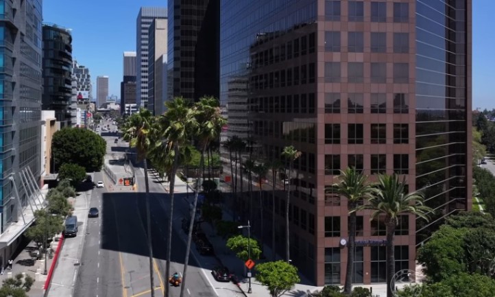 Palm Springs in California, aerial view